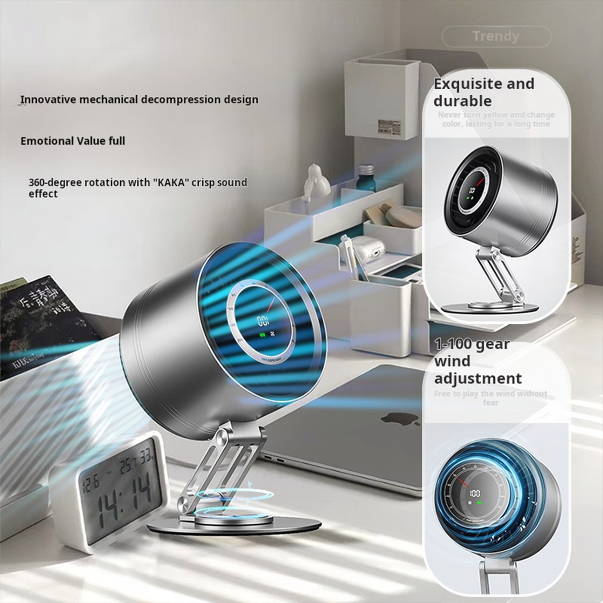 Portable Desk Metal Fan H6-V8 | Desk Fan | SASKA Trading