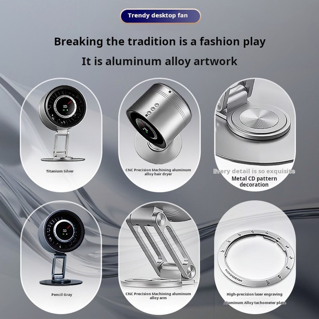 Portable Desk Metal Fan H6-V8 | Desk Fan | SASKA Trading