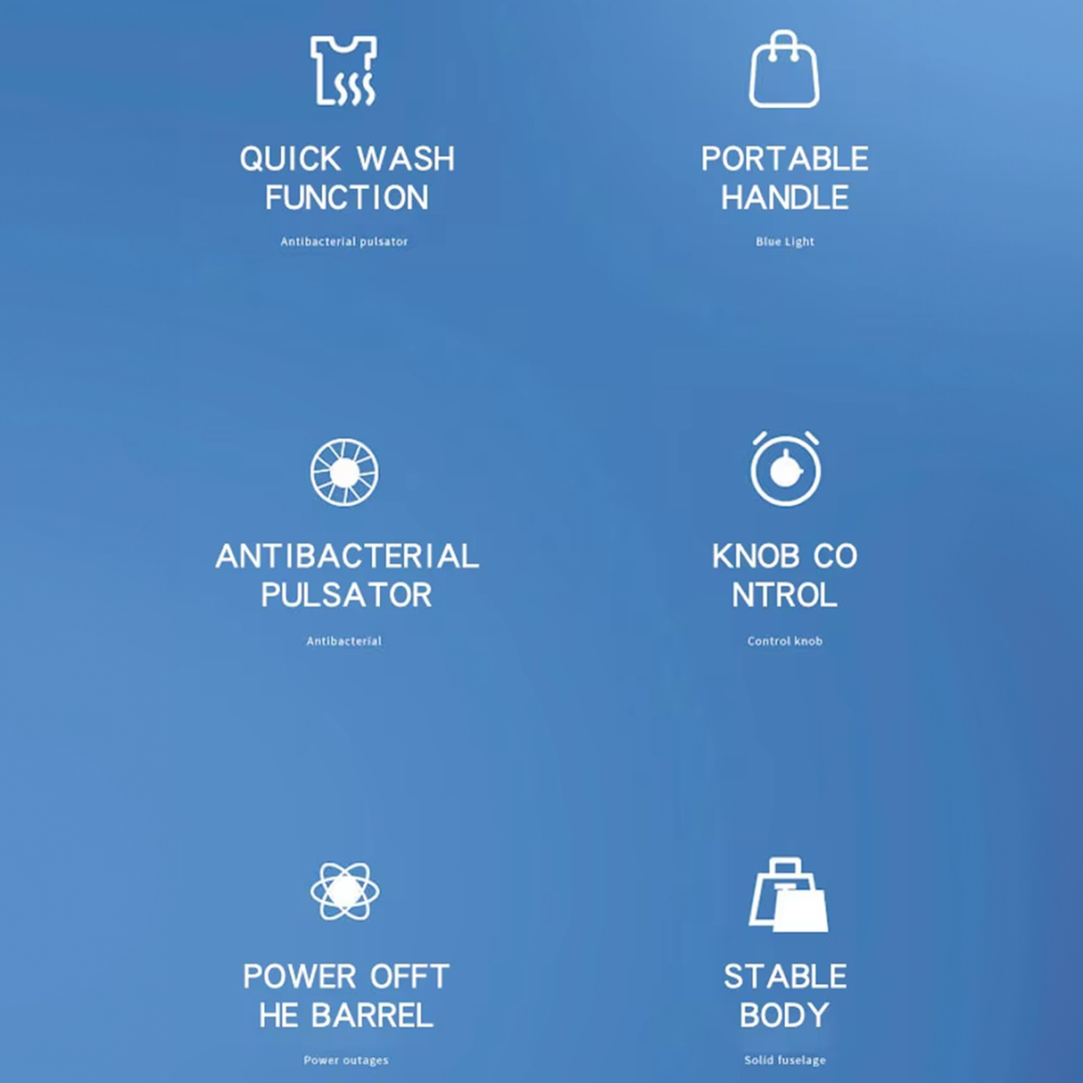 Portable Mini Wired Washing Machine with 20L Capacity & Removable Dryer | Mini Washing Machine | SASKA Trading