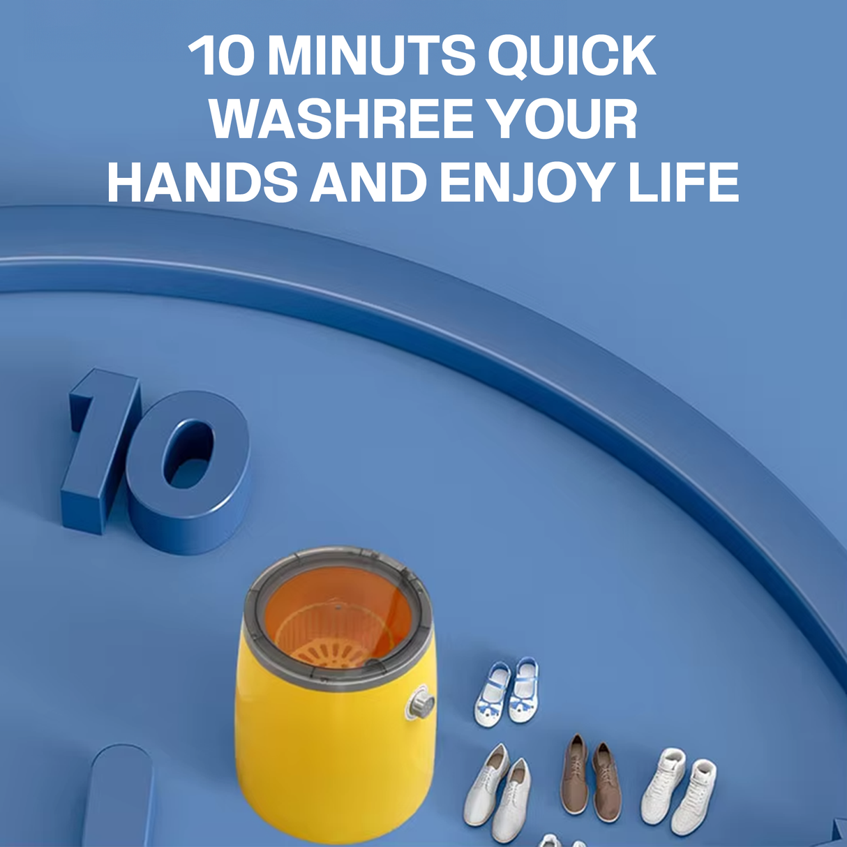 Portable Mini Wired Washing Machine with 20L Capacity & Removable Dryer | Mini Washing Machine | SASKA Trading