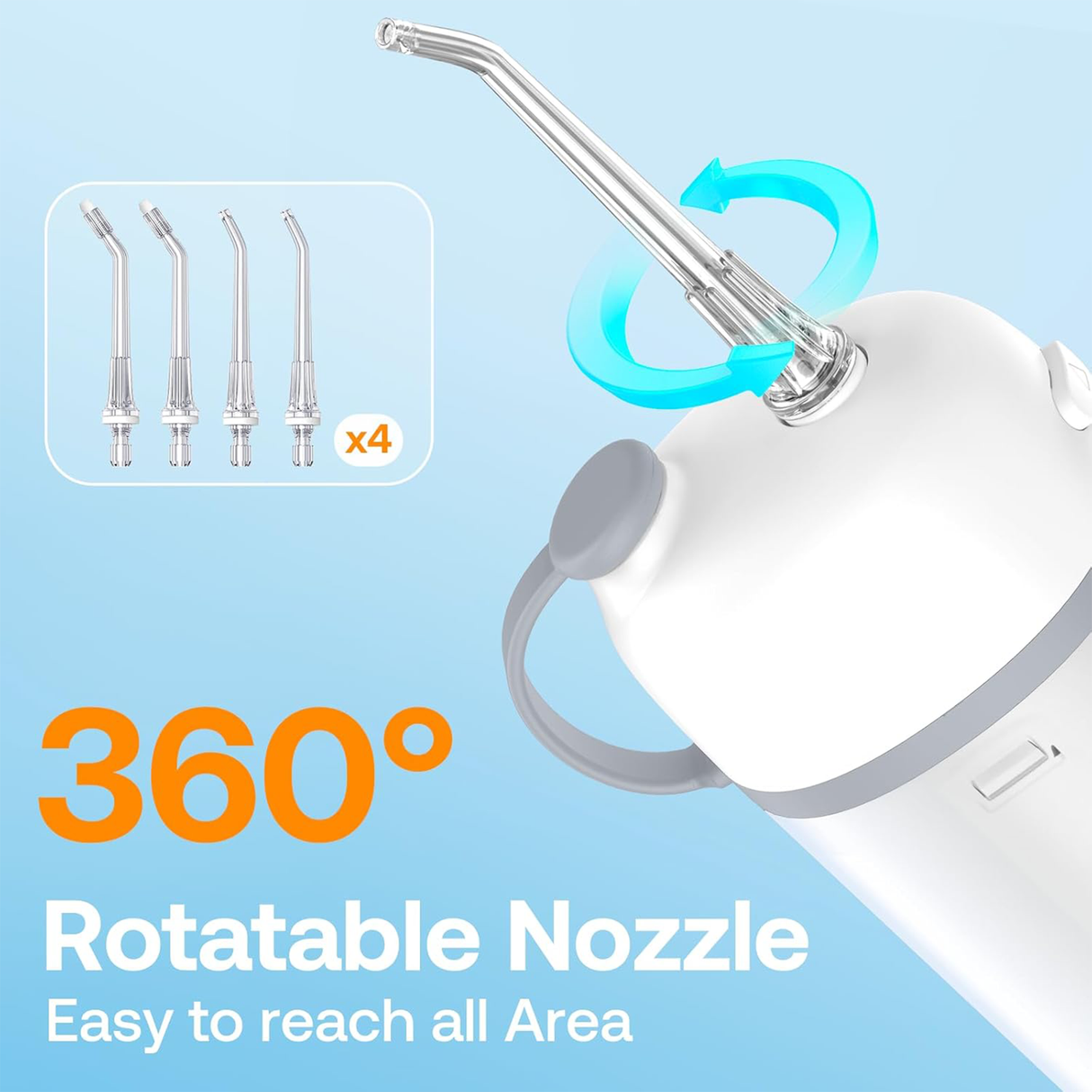 Portable P1 Water Flosser with Collapsible Tank by BITVAE | Oral Flosser | SASKA Trading