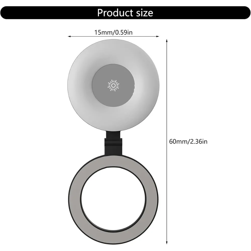 Magnetic Selfie Ring Light for Mobile Photography by VOLUO | LED Video Light | SASKA Trading