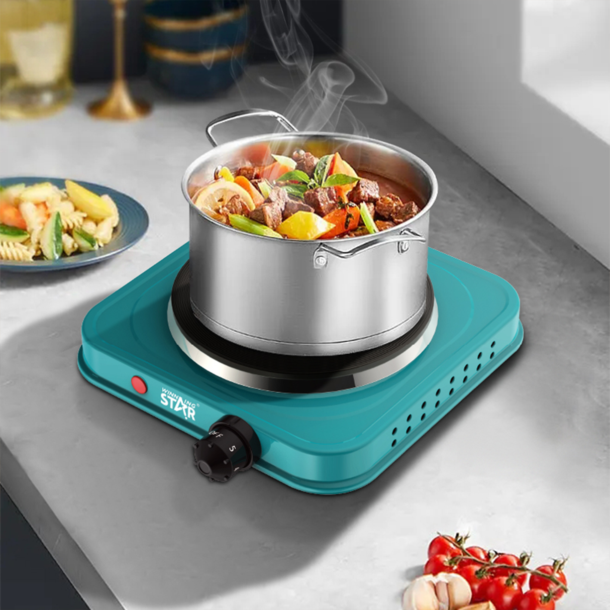 Portable Single Burner Electric Hot Plate 1000W Cast Iron Cooker ST-9635 by Winning Star | Hot Plate | SASKA Trading