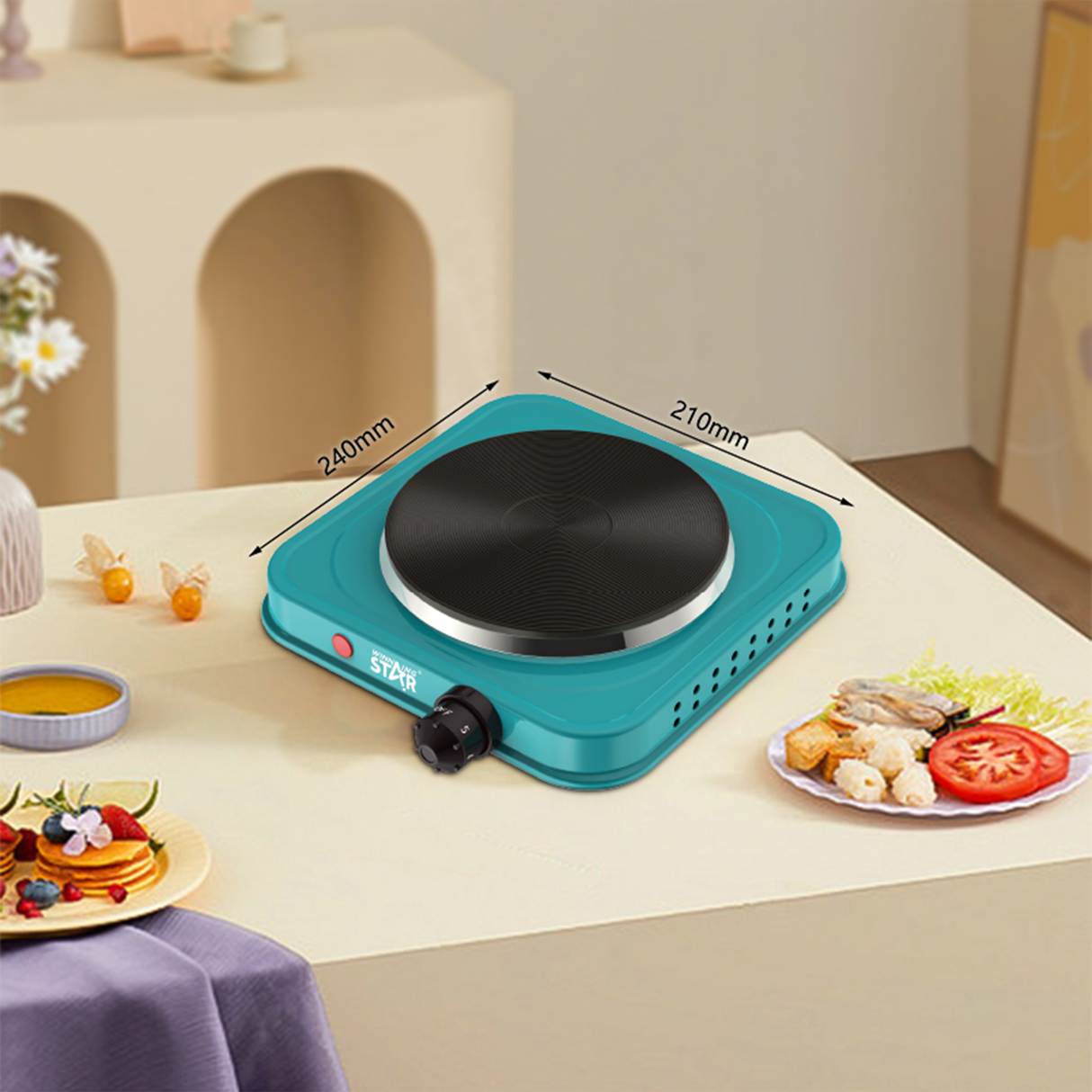 Portable Single Burner Electric Hot Plate 1000W Cast Iron Cooker ST-9635 by Winning Star | Hot Plate | SASKA Trading