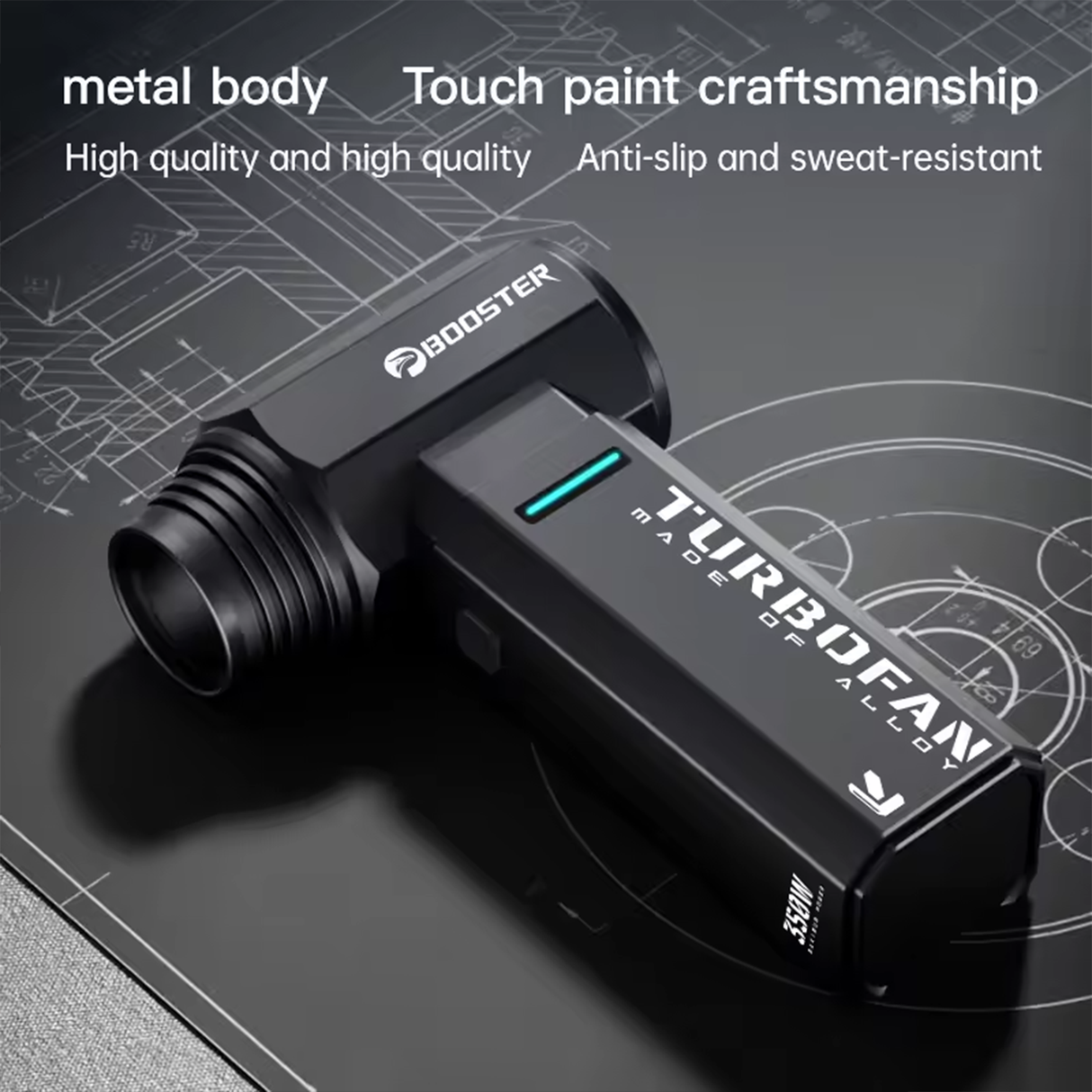 Powerful 4-Speed Mini Turbo Fan 350W by BOOSTER | Air Blower | SASKA Trading