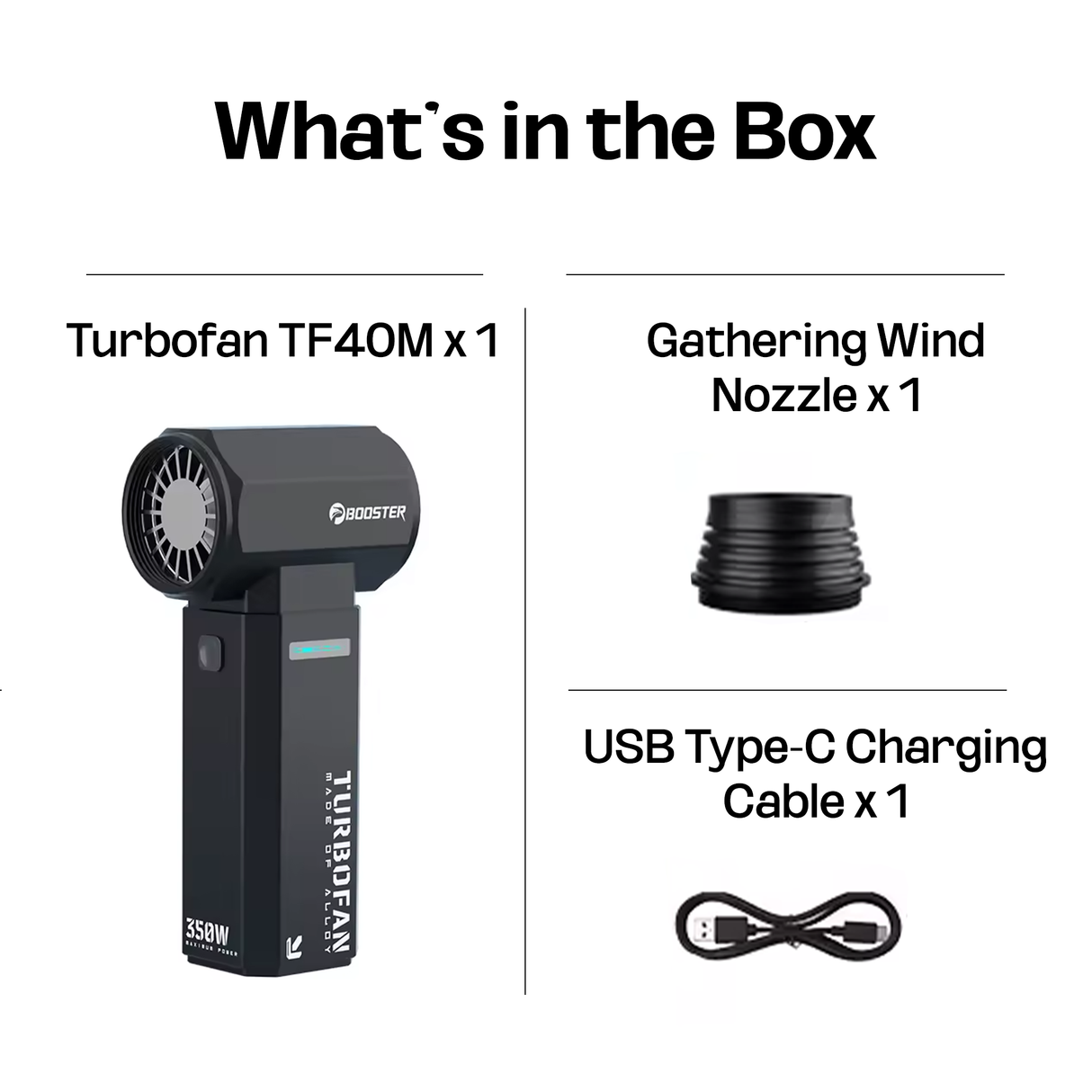 Powerful 4-Speed Mini Turbo Fan 350W by BOOSTER | Air Blower | SASKA Trading