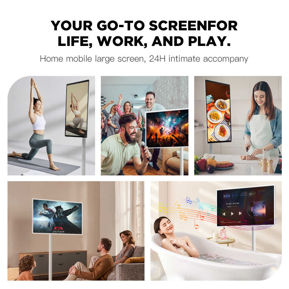 Android Touch Screen Monitor 32" With Stand by Powerology | Big Screen Monitor | SASKA Trading