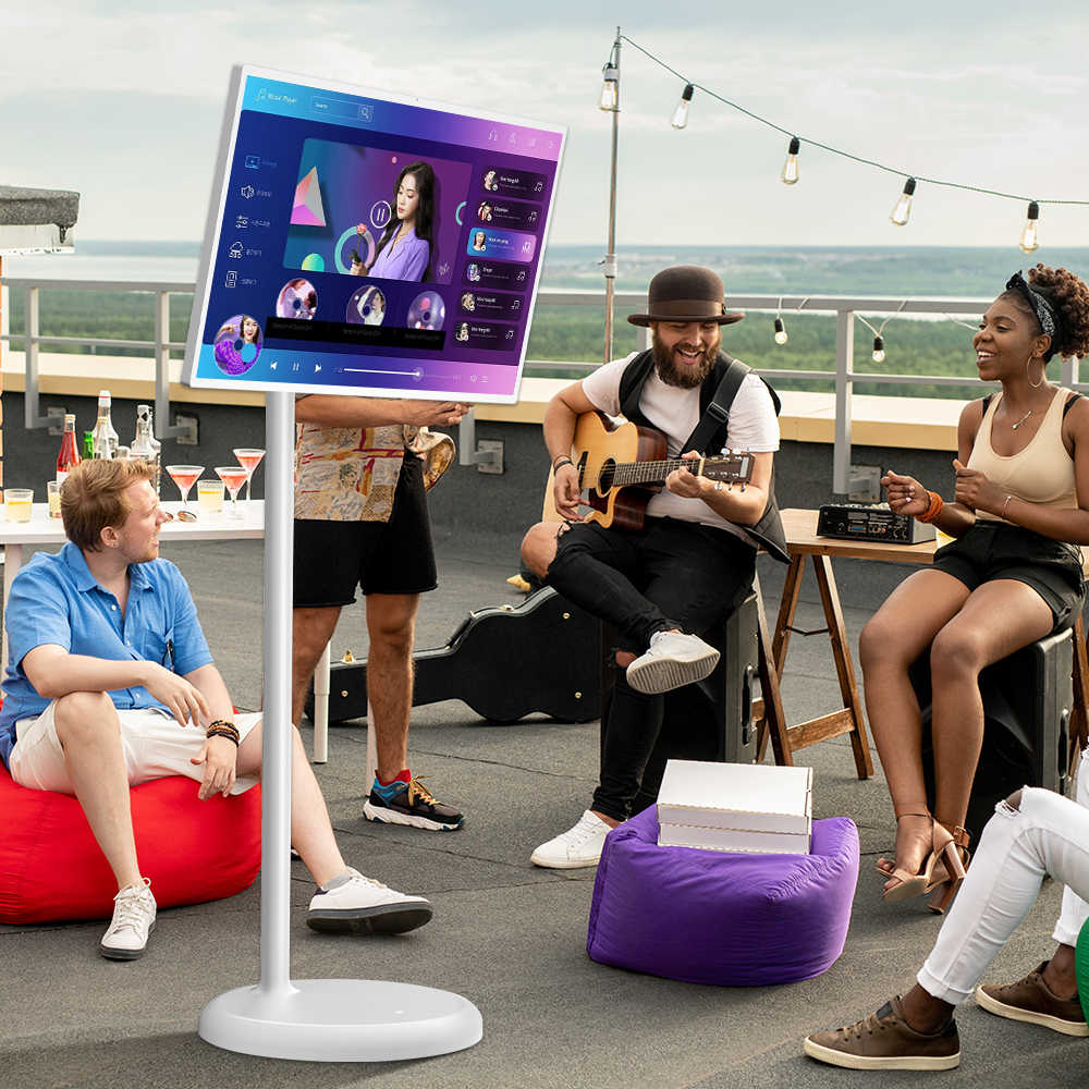 Android Touch Screen Monitor 32" With Stand by Powerology | Big Screen Monitor | SASKA Trading