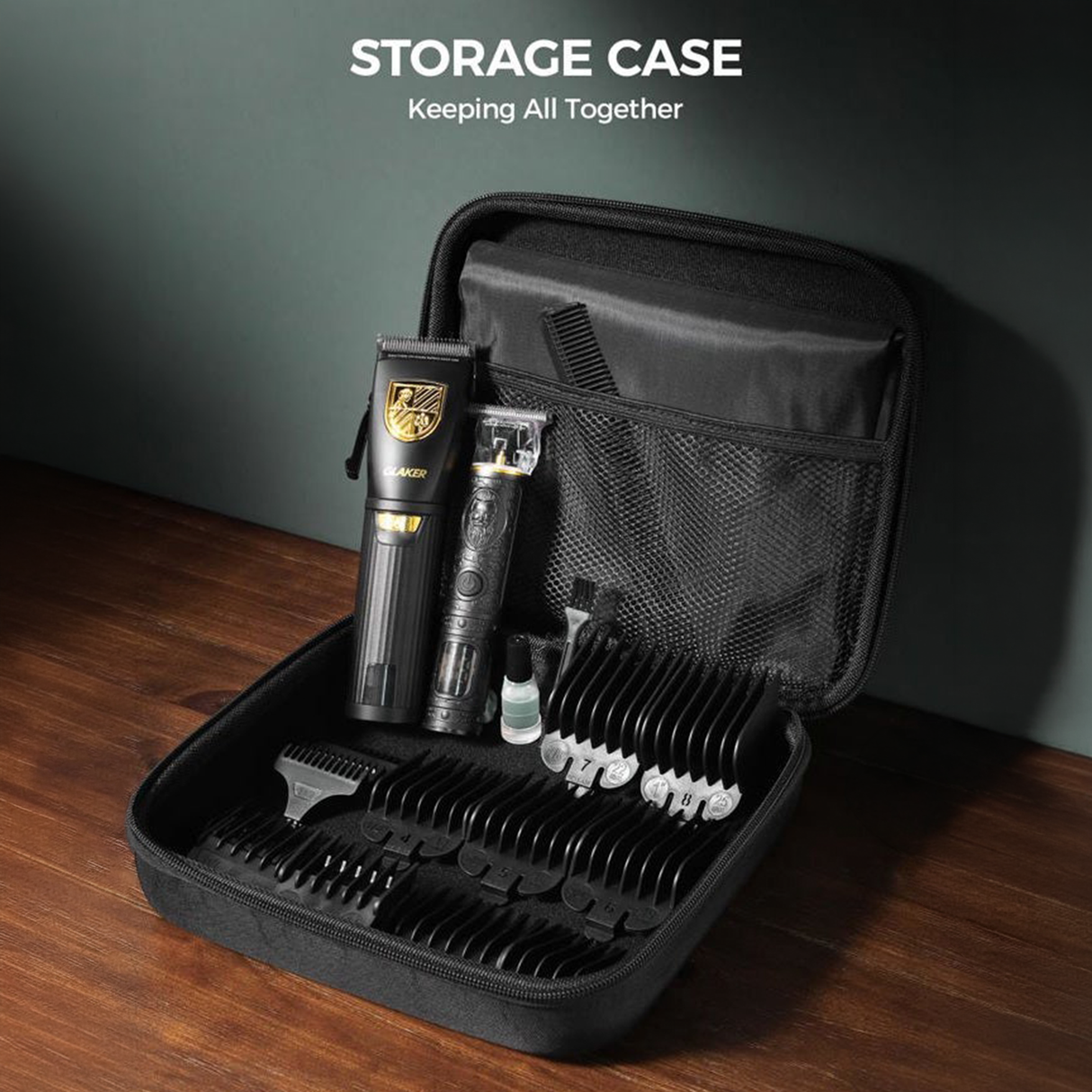 Professional Cordless Hair Clipper and Trimmer Kit for Men by GLAKER
