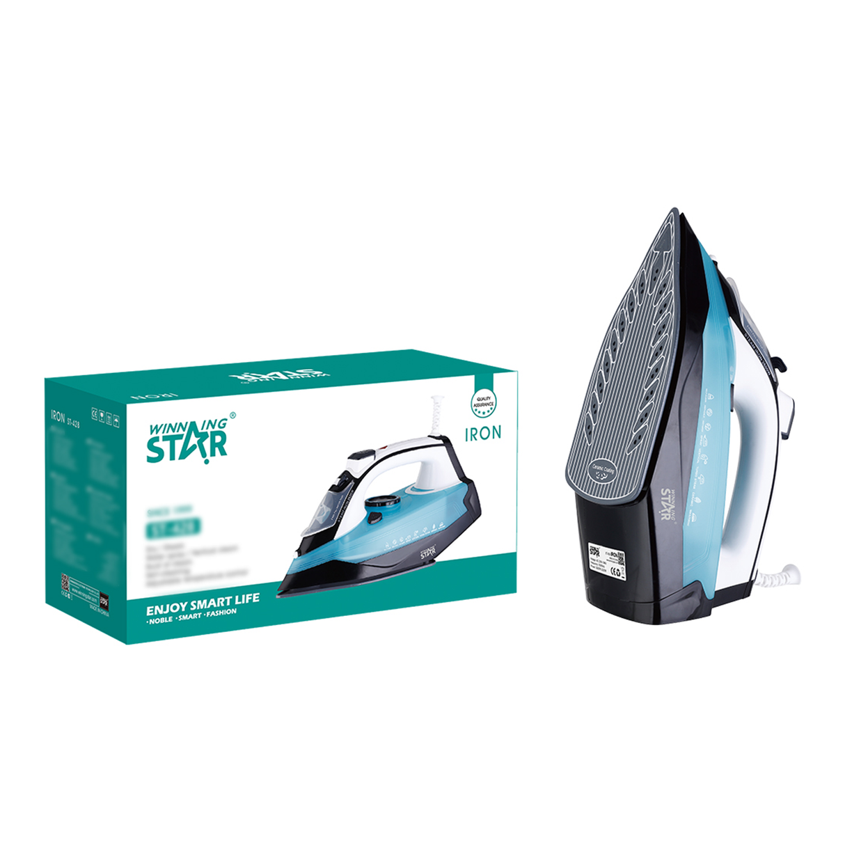 Professional Full Function Steam Iron 2300W Ceramic Soleplate ST-428 by Winning Star | Iron | SASKA Trading