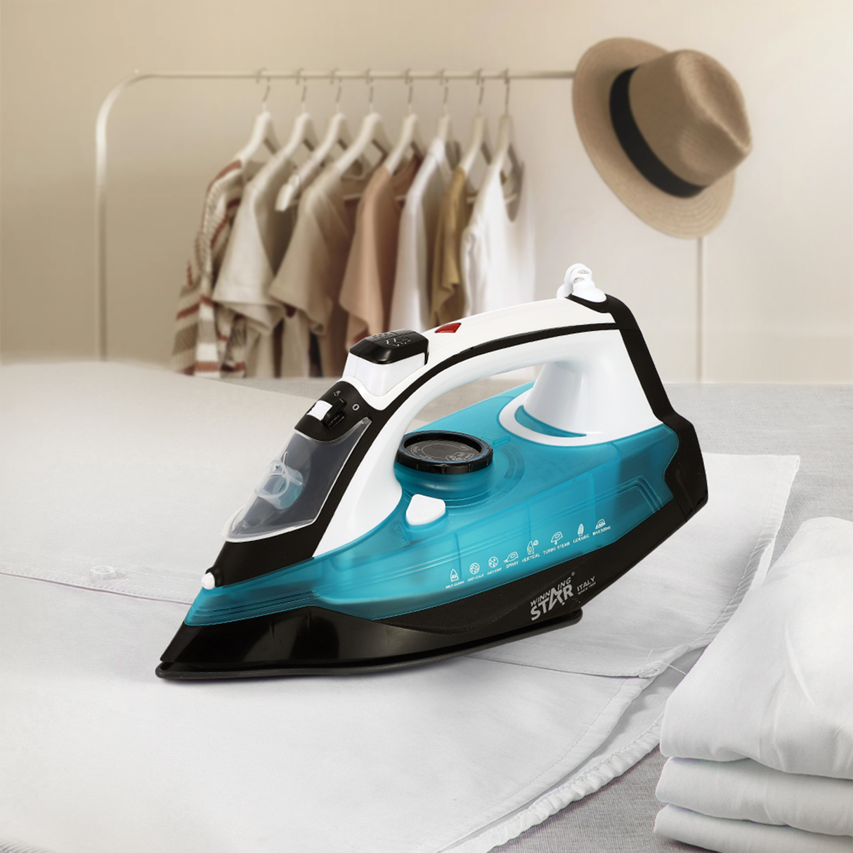 Professional Full Function Steam Iron 2300W Ceramic Soleplate ST-428 by Winning Star | Iron | SASKA Trading