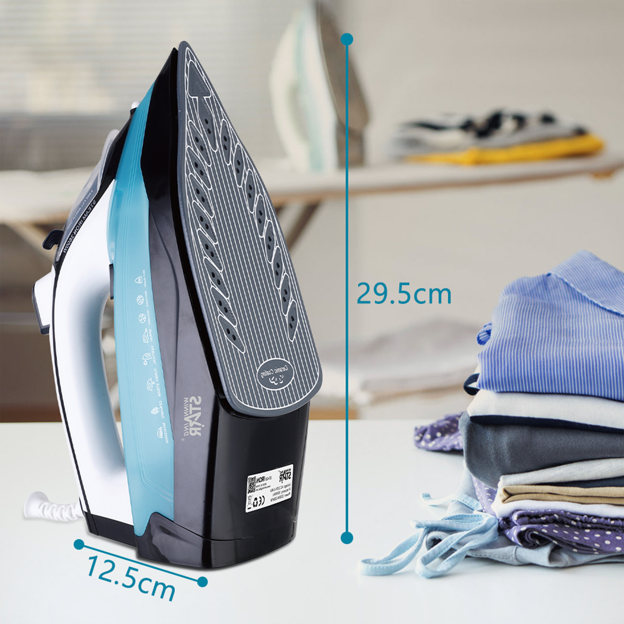 Professional Full Function Steam Iron 2300W Ceramic Soleplate ST-428 by Winning Star | Iron | SASKA Trading