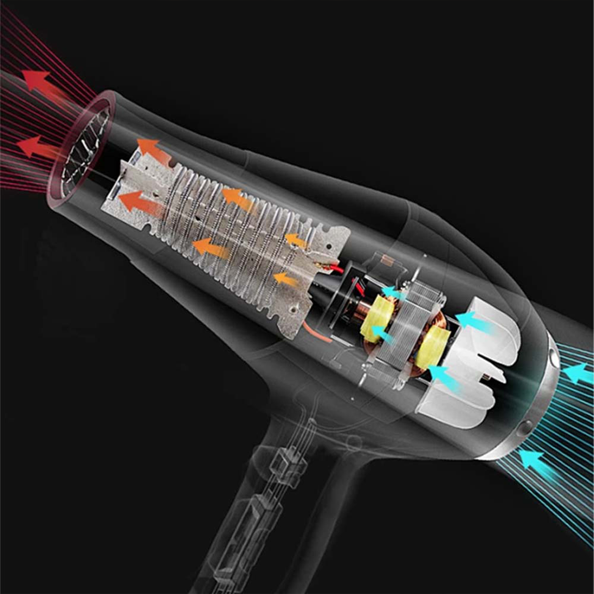 Professional High Speed Salon Hair Dryer (ST-5714) 2400W for Home Use by Winning Star | Hair Dryer | SASKA Trading