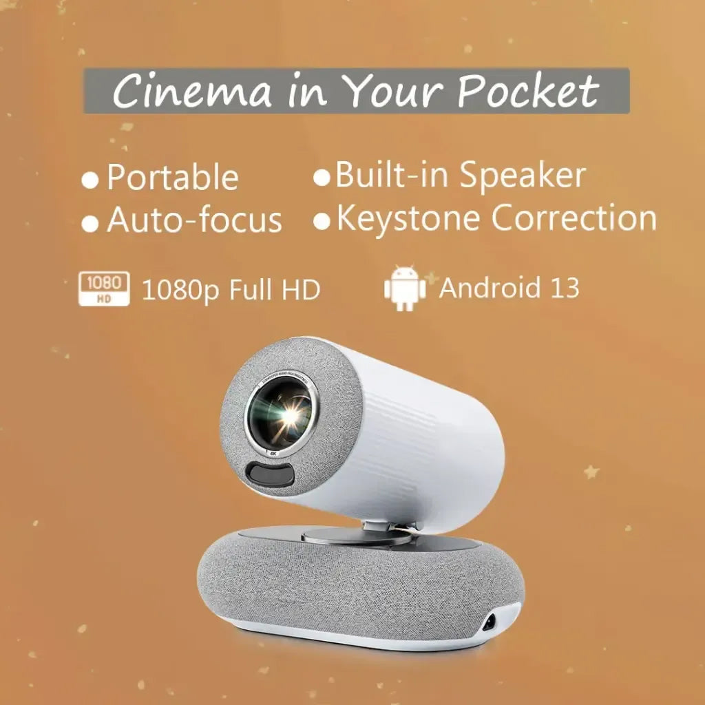 LumaCast Full HD Projector – Auto Focus & Keystone, 4K HDR Support