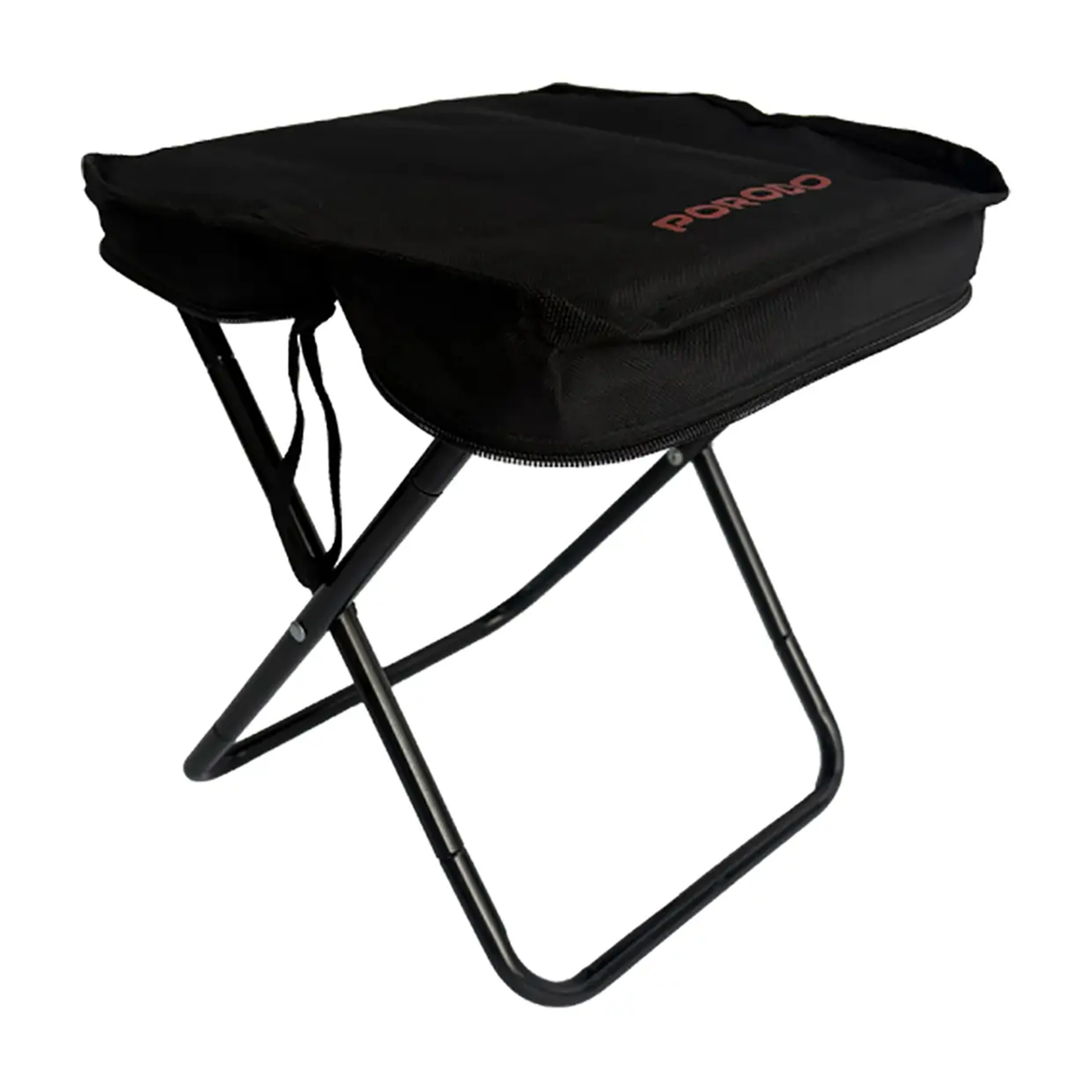كرسي تخييم قابل للطي سريع – كرسي خارجي مدمج قابِل للطي (أسود) من Porodo