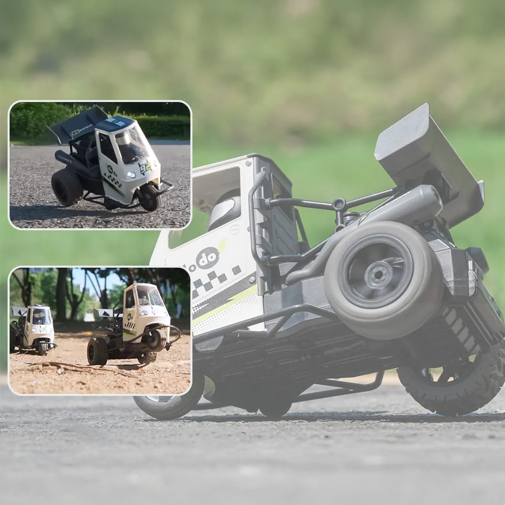 RC Motor Tricycle – 1:16 RC Three-Wheel Motorcycle with Spray & Lights | Remote Controlled Car | SASKA Trading