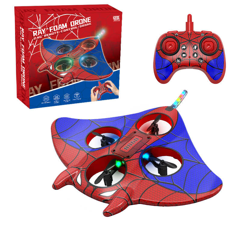 Ray Foam Drone – 2.4G Fighter Aero Spider-Man Superhero Glider | Remote Controlled Plane | SASKA Trading