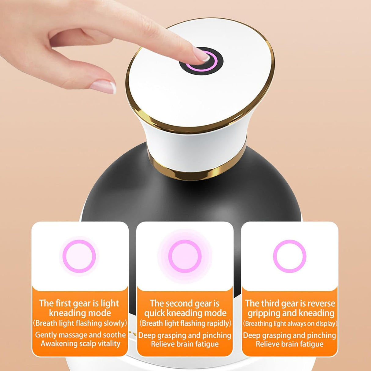 Rechargeable Deep Kneading Scalp Massager - 3D Head Massager B27 | Head Massager | SASKA Trading