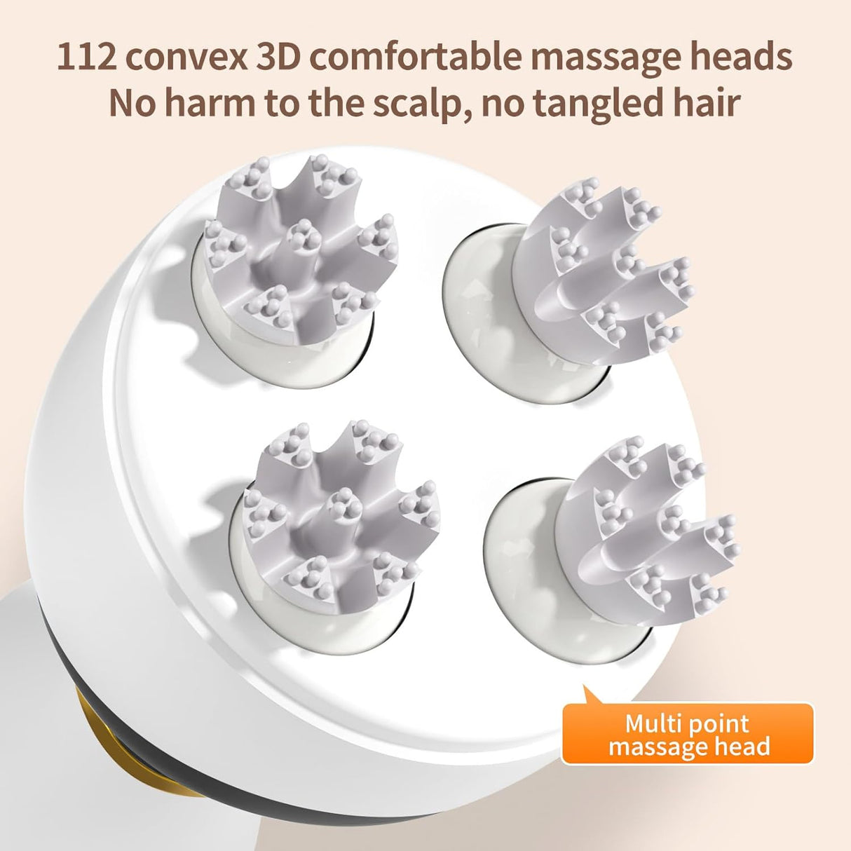 Rechargeable Deep Kneading Scalp Massager - 3D Head Massager B27 | Head Massager | SASKA Trading