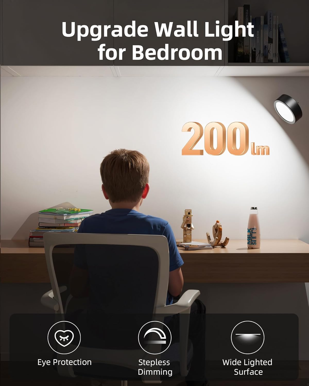 Rechargeable LED Wall Mounted Light (3 Pack) by EZVALO | Under Cabinet LED Light | SASKA Trading