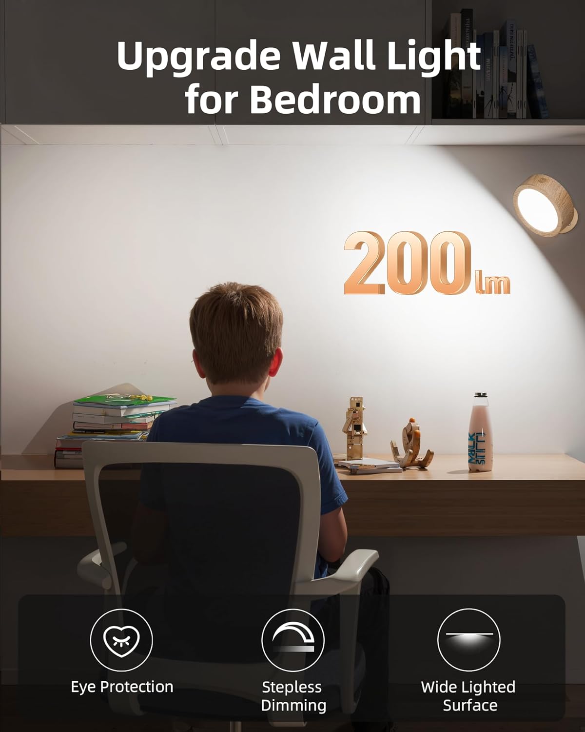 Rechargeable LED Wall Mounted Light (3 Pack) by EZVALO | Under Cabinet LED Light | SASKA Trading