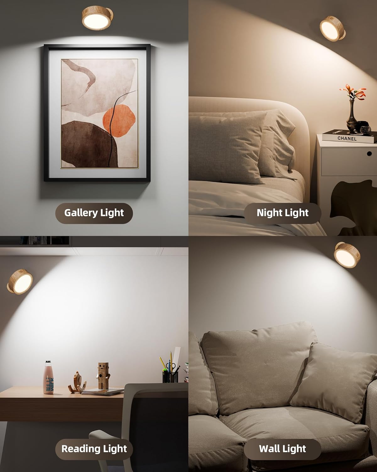 Rechargeable LED Wall Mounted Light (3 Pack) by EZVALO | Under Cabinet LED Light | SASKA Trading