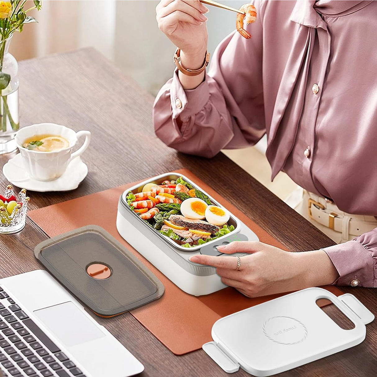 Portable Electric Lunch Box Stainless Steel - Food Warmer by VVU&CCO