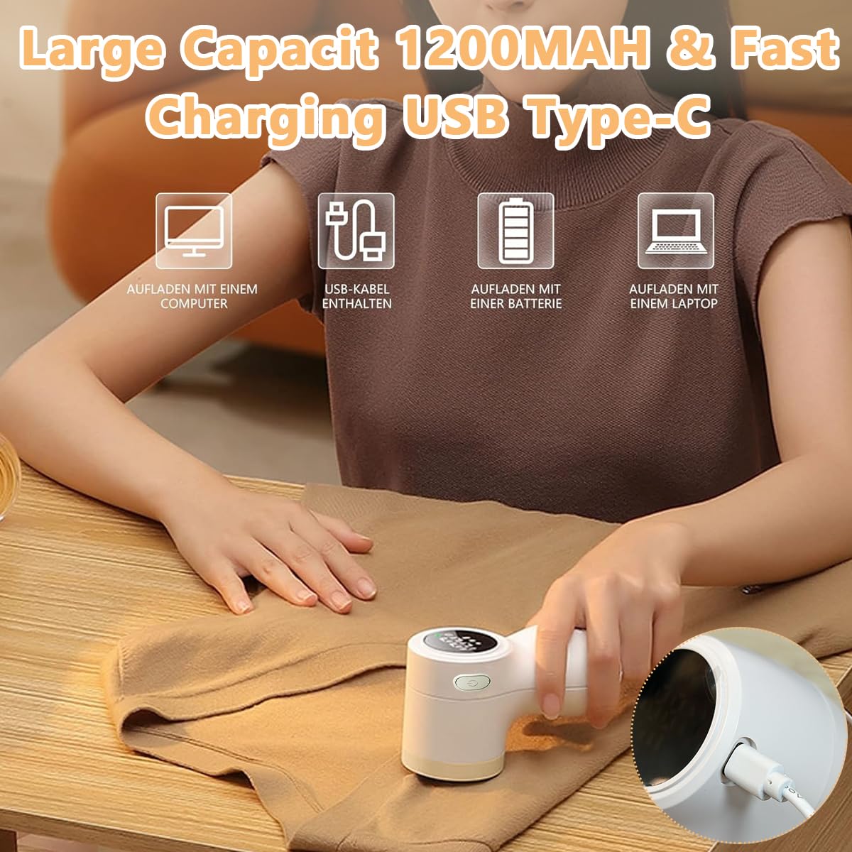 Rechargeable Fabric Lint Trimmer | Lint Remover | SASKA Trading