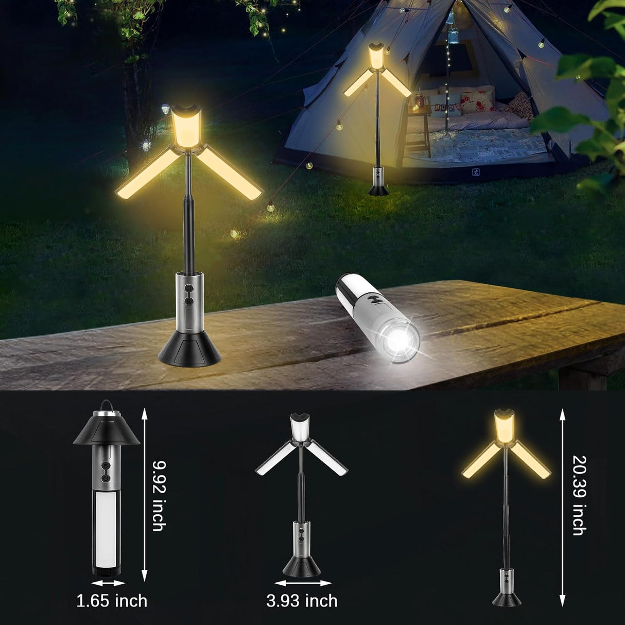 Rechargeable Multifunctional Camping Light YD-2324 | Camping Light | SASKA Trading