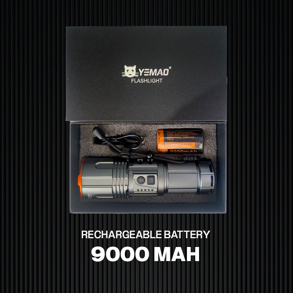 Rechargeable High-Power Flashlight YM-520 by YEMAO | Flashlight | SASKA Trading