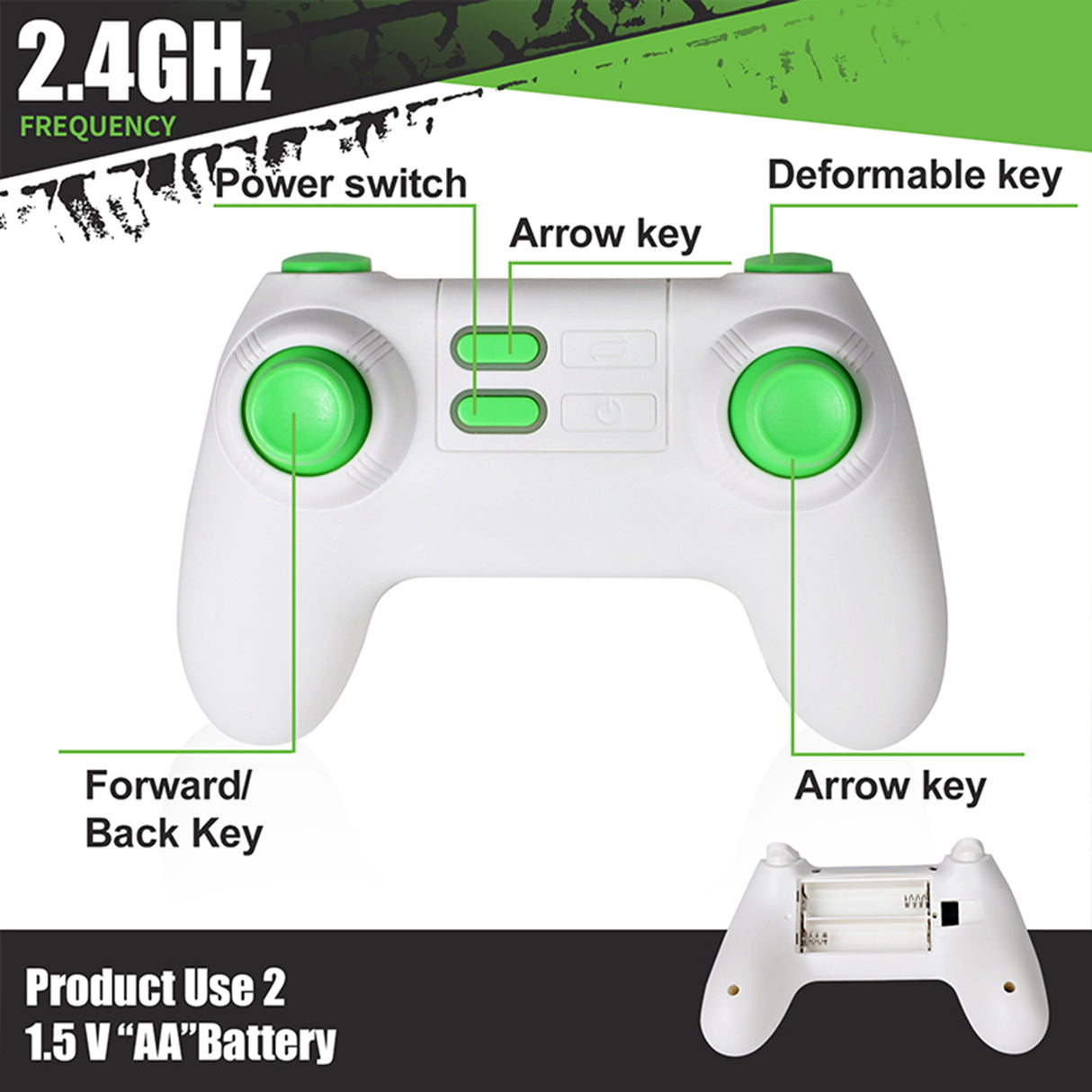 Remote Control 2.4GHz Rolling Stunt Car with Lights and 360° Action | Remote Controlled Car | SASKA Trading