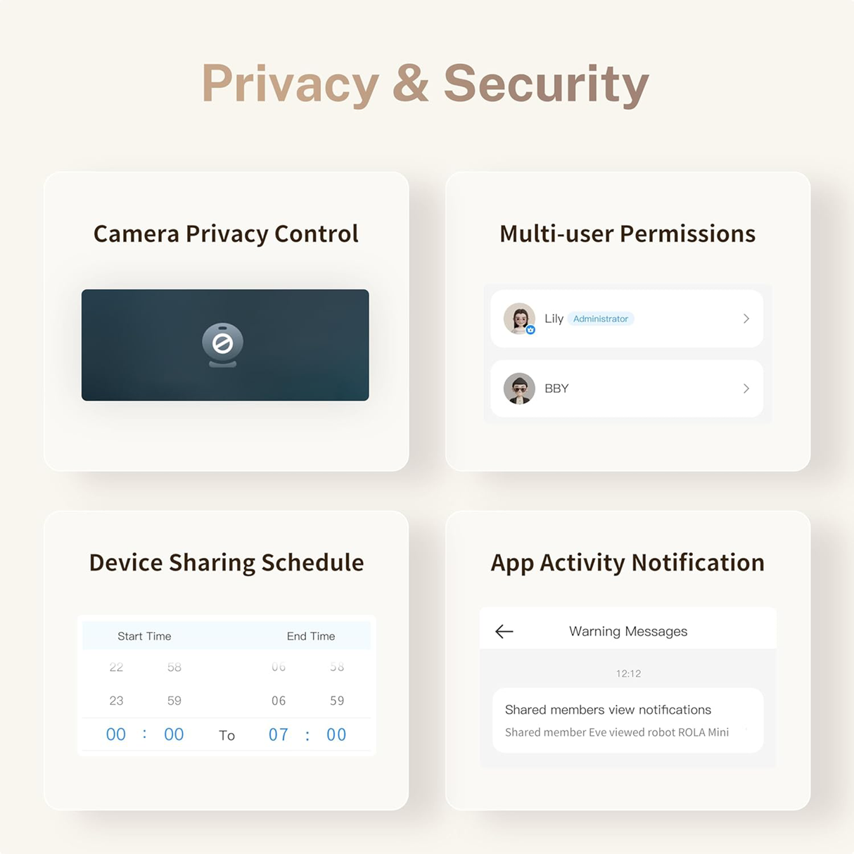 Rola Mini 2K Robot Camera for Pets with Mobile App by ENABOT | AI Robot | SASKA Trading
