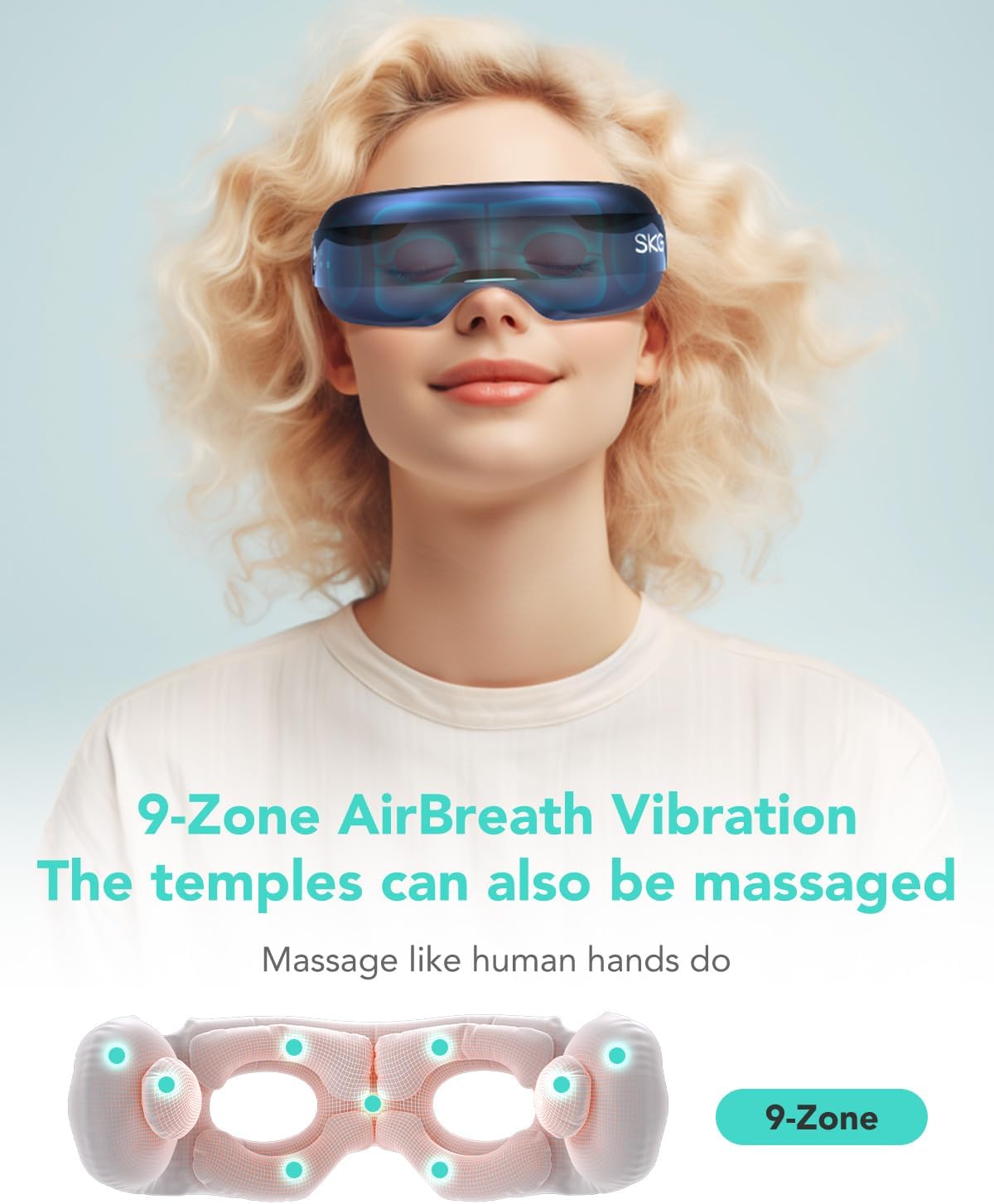 E3 PRO Heat Eye Massager with Speaker by SKG | Eye Massager | SASKA Trading