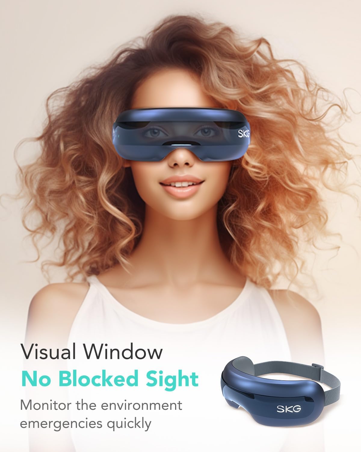 E3 PRO Heat Eye Massager with Speaker by SKG | Eye Massager | SASKA Trading