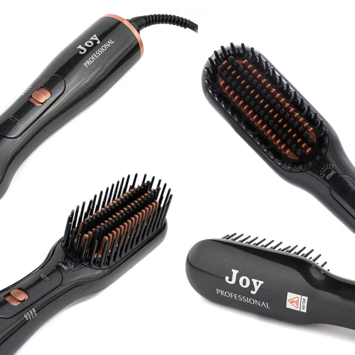 فرشاة تصفيف الشعر الاحترافية 3 في 1، مكواة فرد الشعر، ومكثف الشعر - تقنية أيونية من JOY