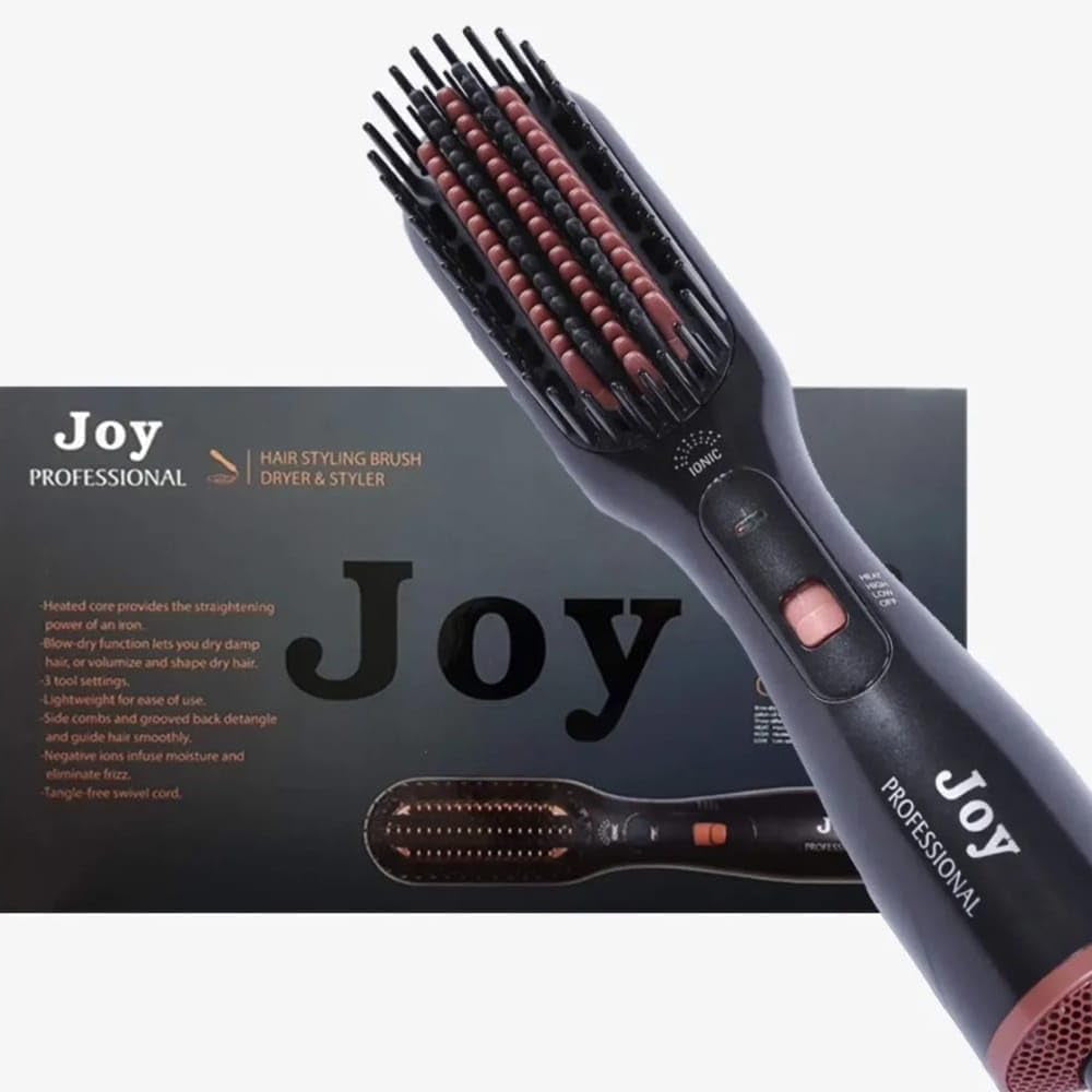 فرشاة تصفيف الشعر الاحترافية 3 في 1، مكواة فرد الشعر، ومكثف الشعر - تقنية أيونية من JOY