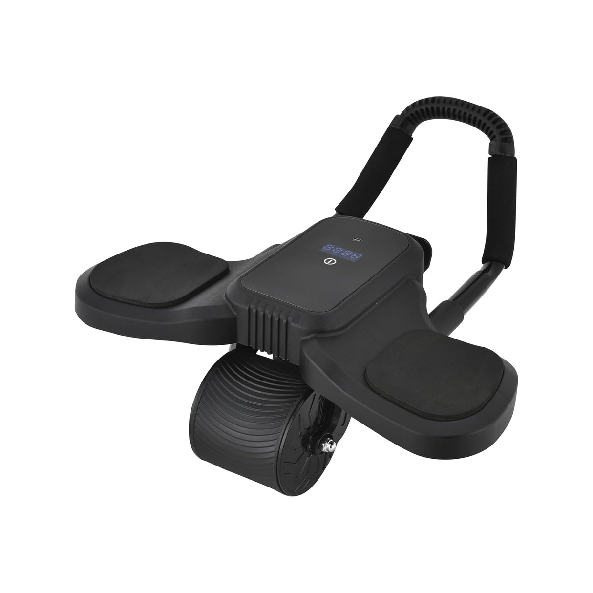 ABS Roller, Dual Wheel, LED Display, Auto Rebound, Anti-Slip, Type-C, Black by Green lion