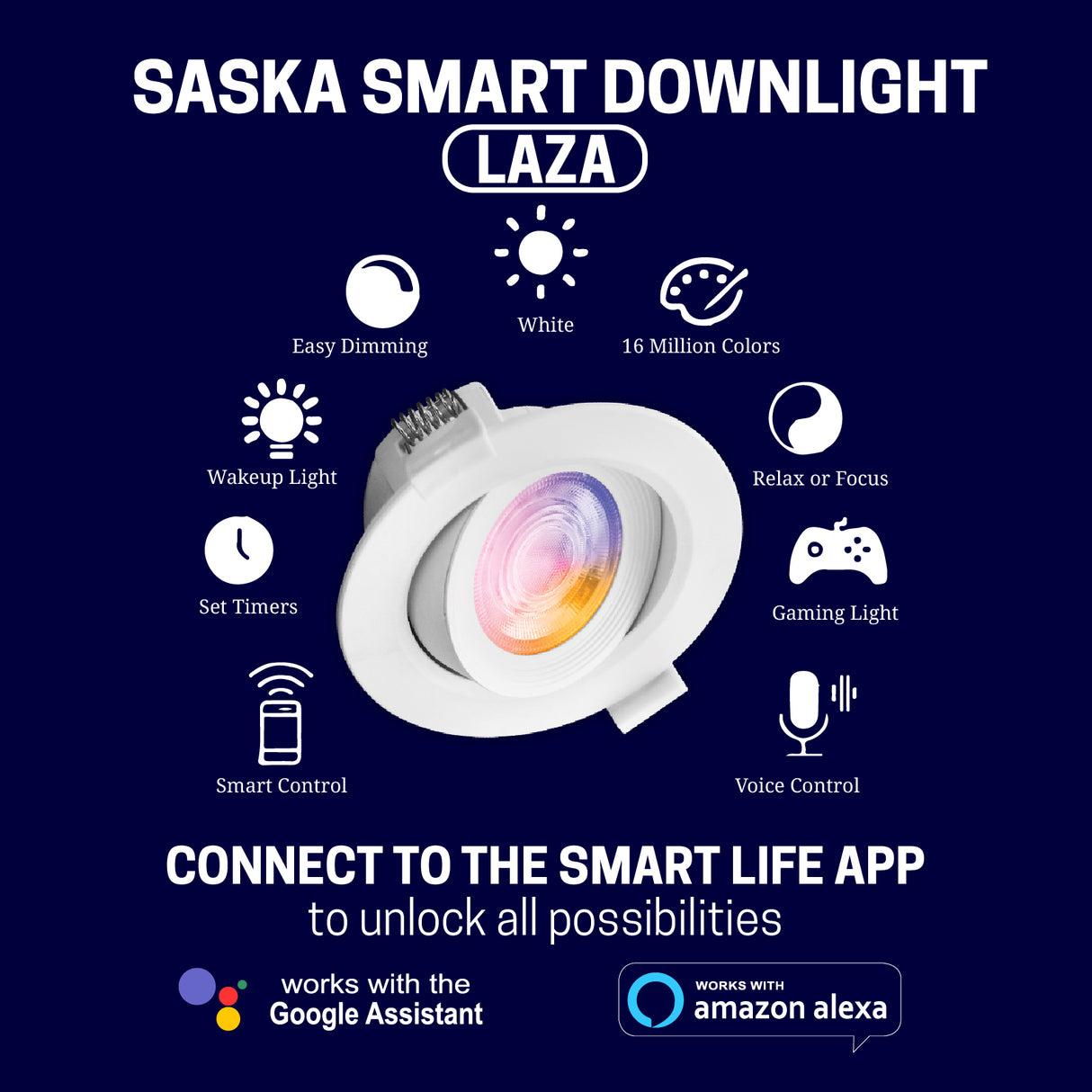 Saska Smart Spotlight Laza 5W | Smart Light | SASKA Trading