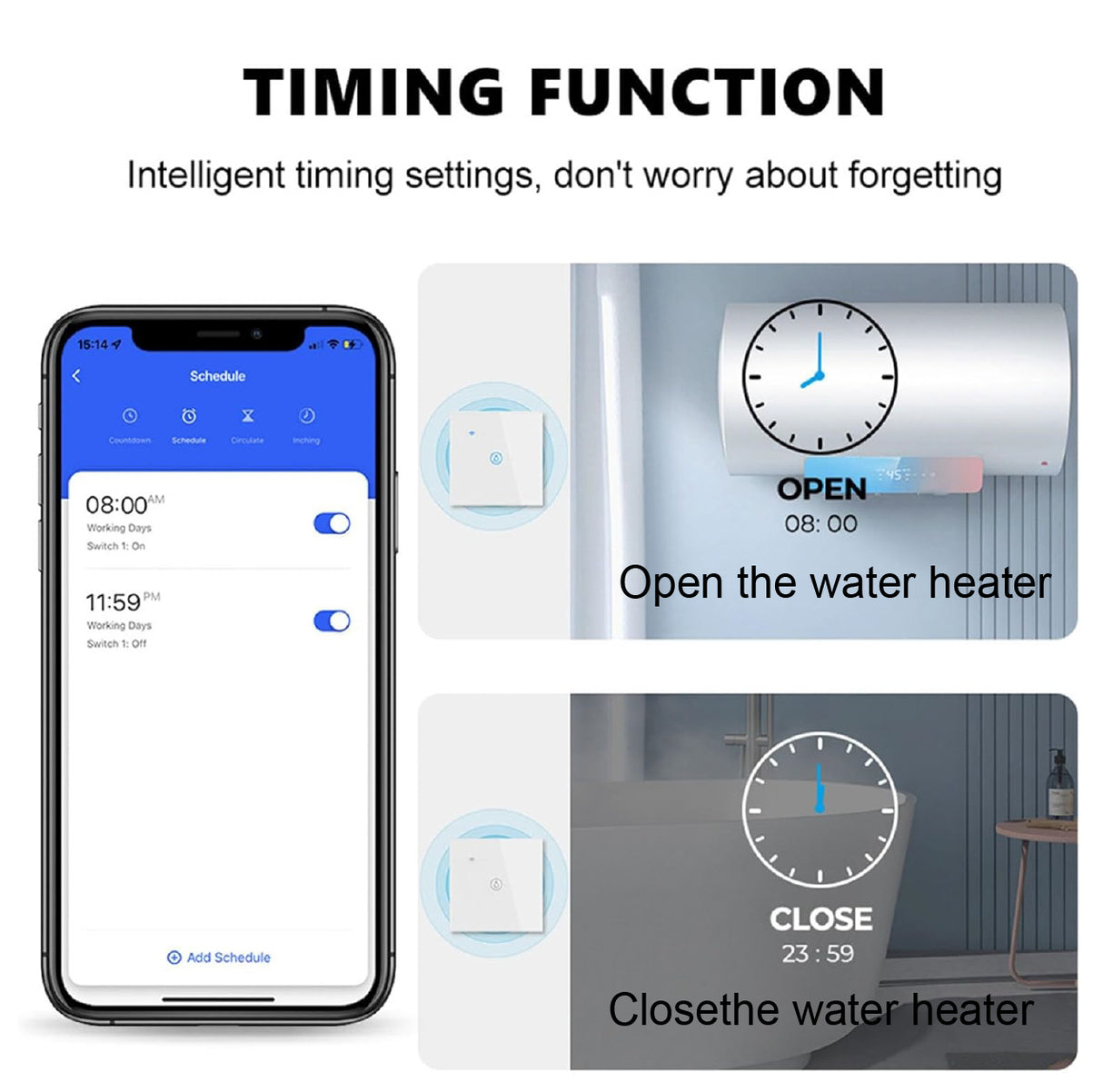 Saska Smart Water Heater Switch | Smart Switch | SASKA Trading