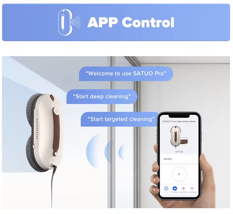 SATUO PRO Smart Window Cleaner Robot | Window Cleaner | SASKA Trading