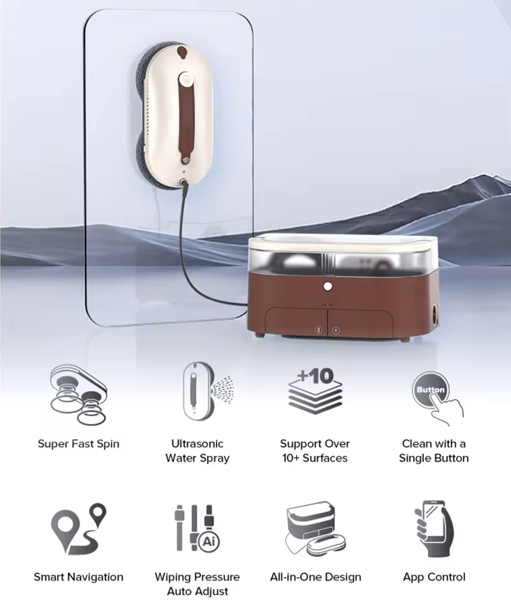 SATUO PRO Smart Window Cleaner Robot | Window Cleaner | SASKA Trading