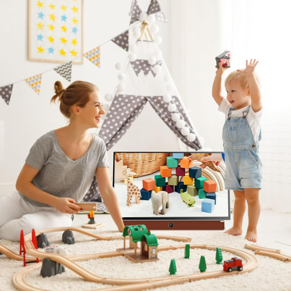 24″ FHD Portable Smart TV with Built‑in Battery, Google TV, HDMI and USB with Carrying Case by SKYWORTH