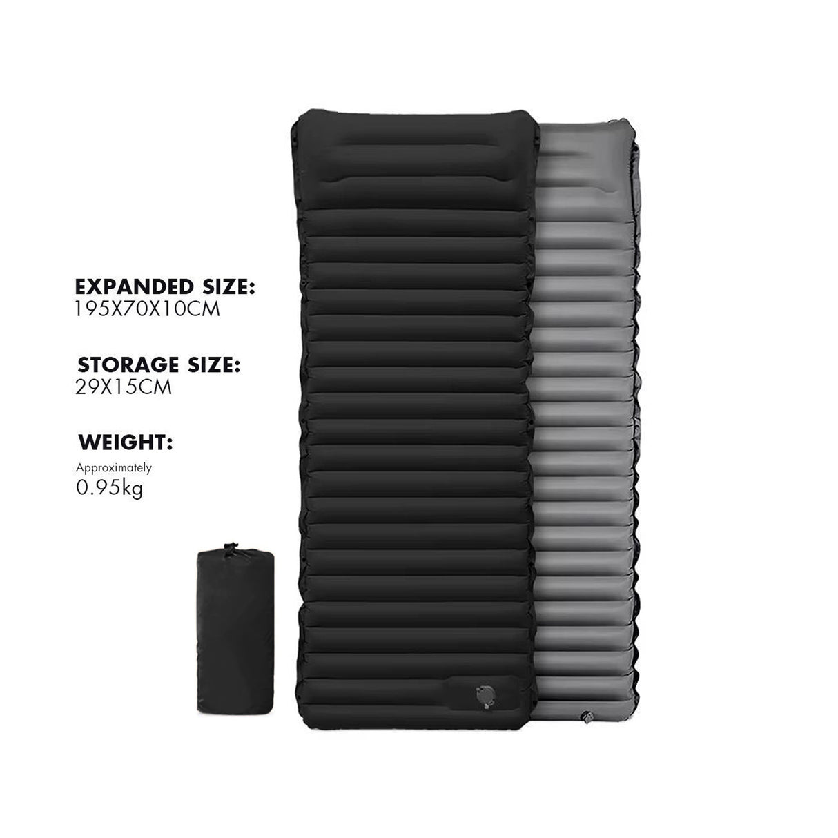 مرتبة هوائية قابلة للنفخ ناعمة للتخييم والسفر - وسادة نوم مريحة للنزهات والمشي لمسافات طويلة والمنزل