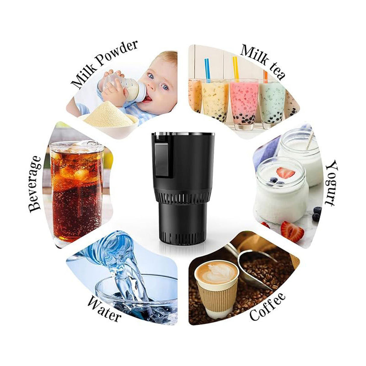 Smart Car Cup Cooler & Heater – Portable 2 in 1 Car Beverage Warmer and Cooling Cup Holder with One-Button Temperature Control