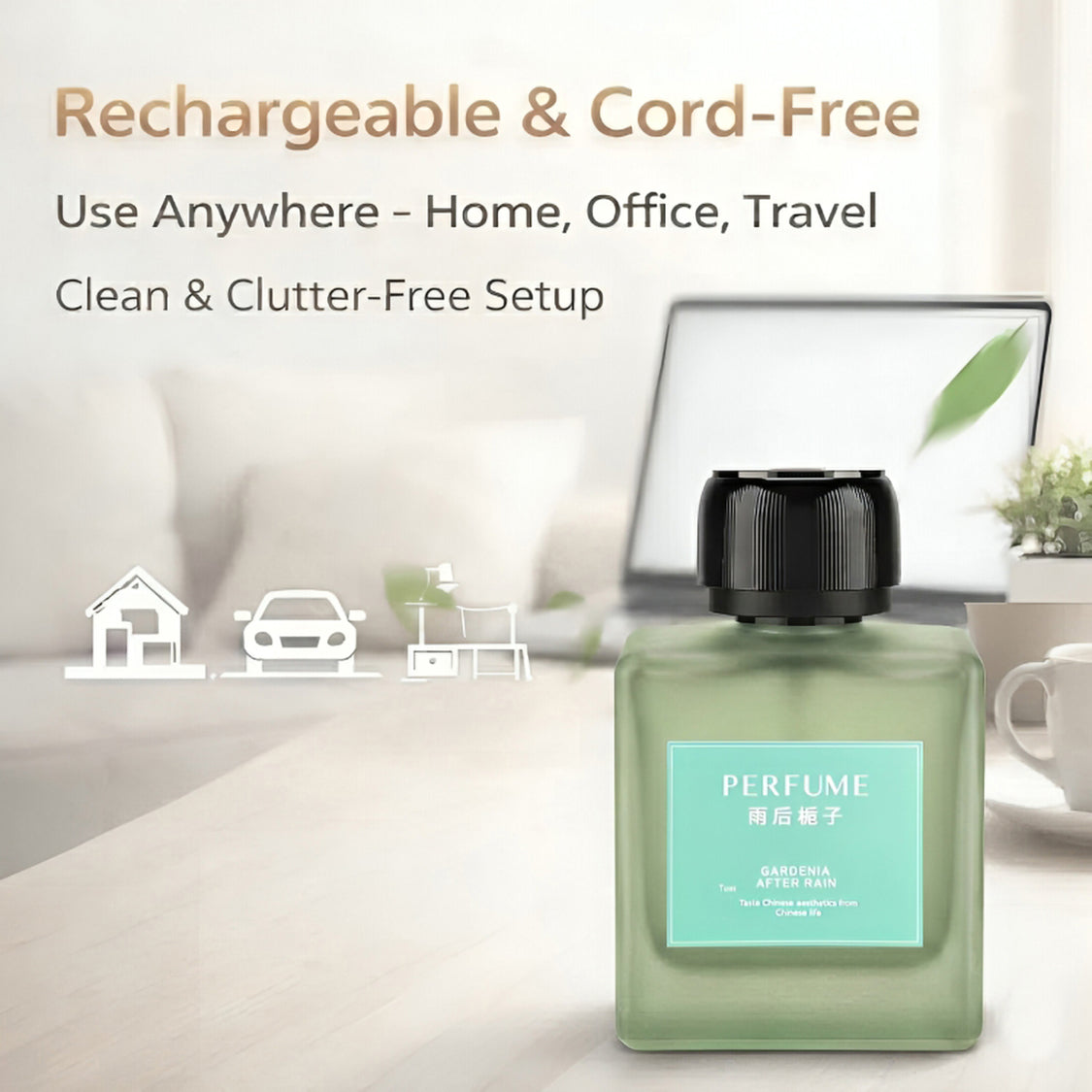 Smart Home Aroma Diffuser with Premium 500ml Fragrance Included – Luxury Atomization Home Fragrance System