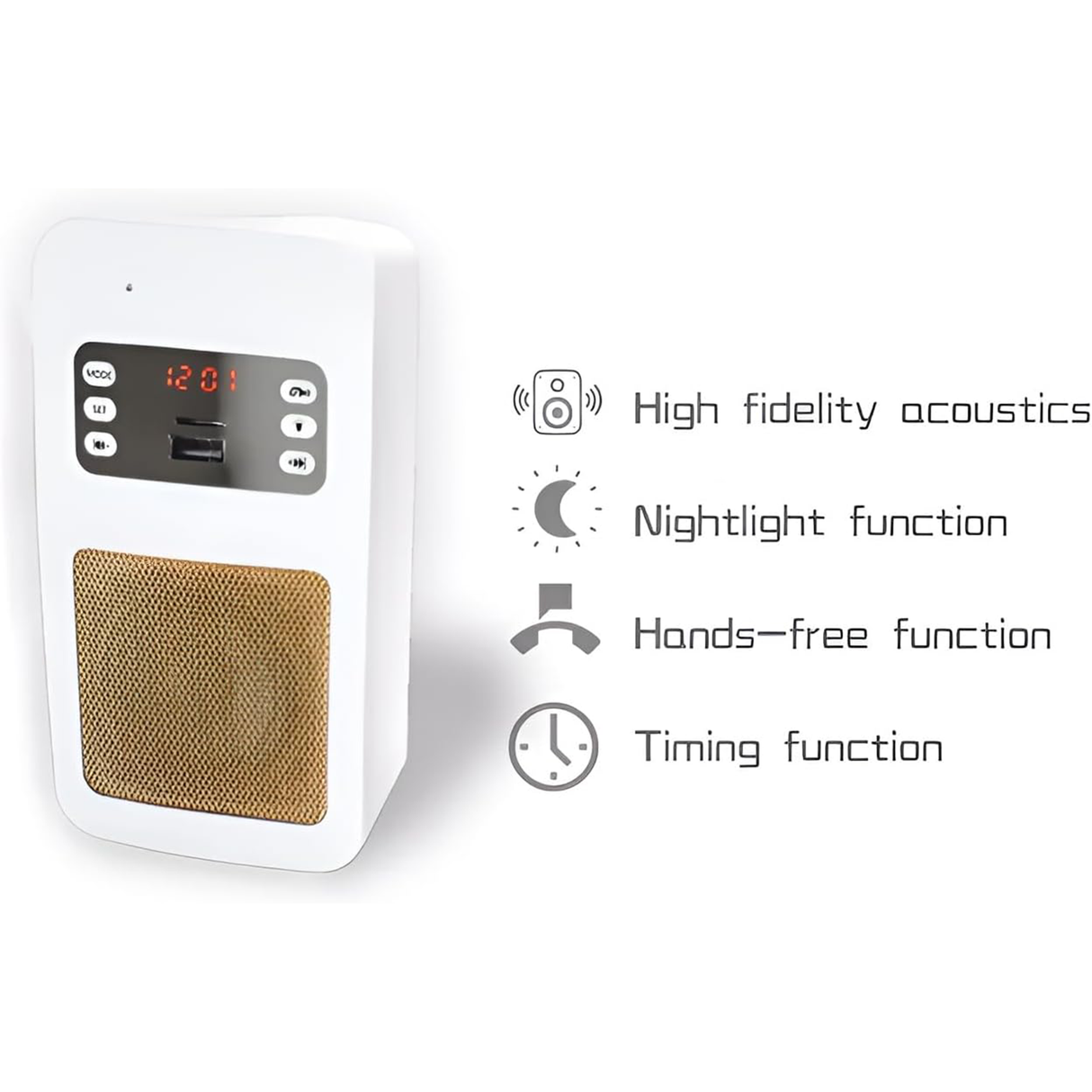Smart Bluetooth Wall Quran Speaker with 16 Translations, Built-in FM radio and MP3 player | quraan speaker | SASKA Trading