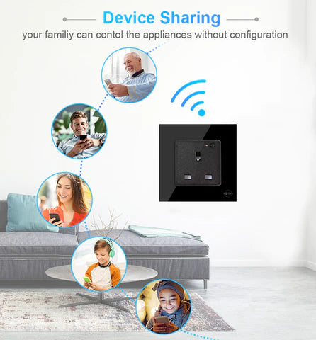 Saska Smart Wall Socket Single | Smart Socket | SASKA Trading