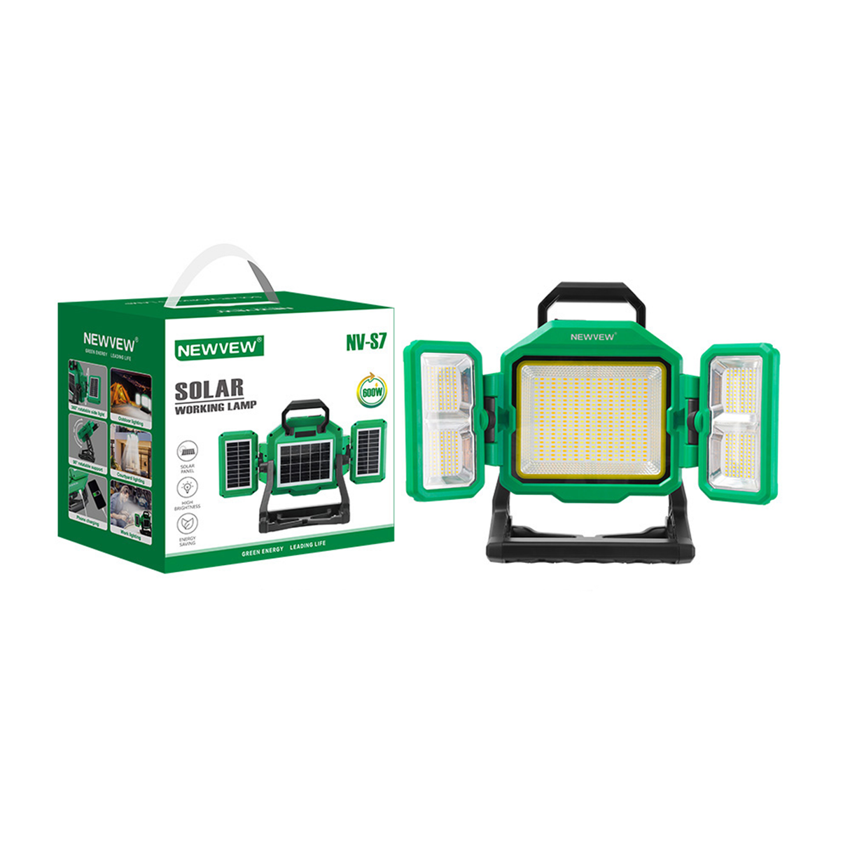 Solar LED Spotlight – with Power Bank for Outdoor Adventures by NEWVEW