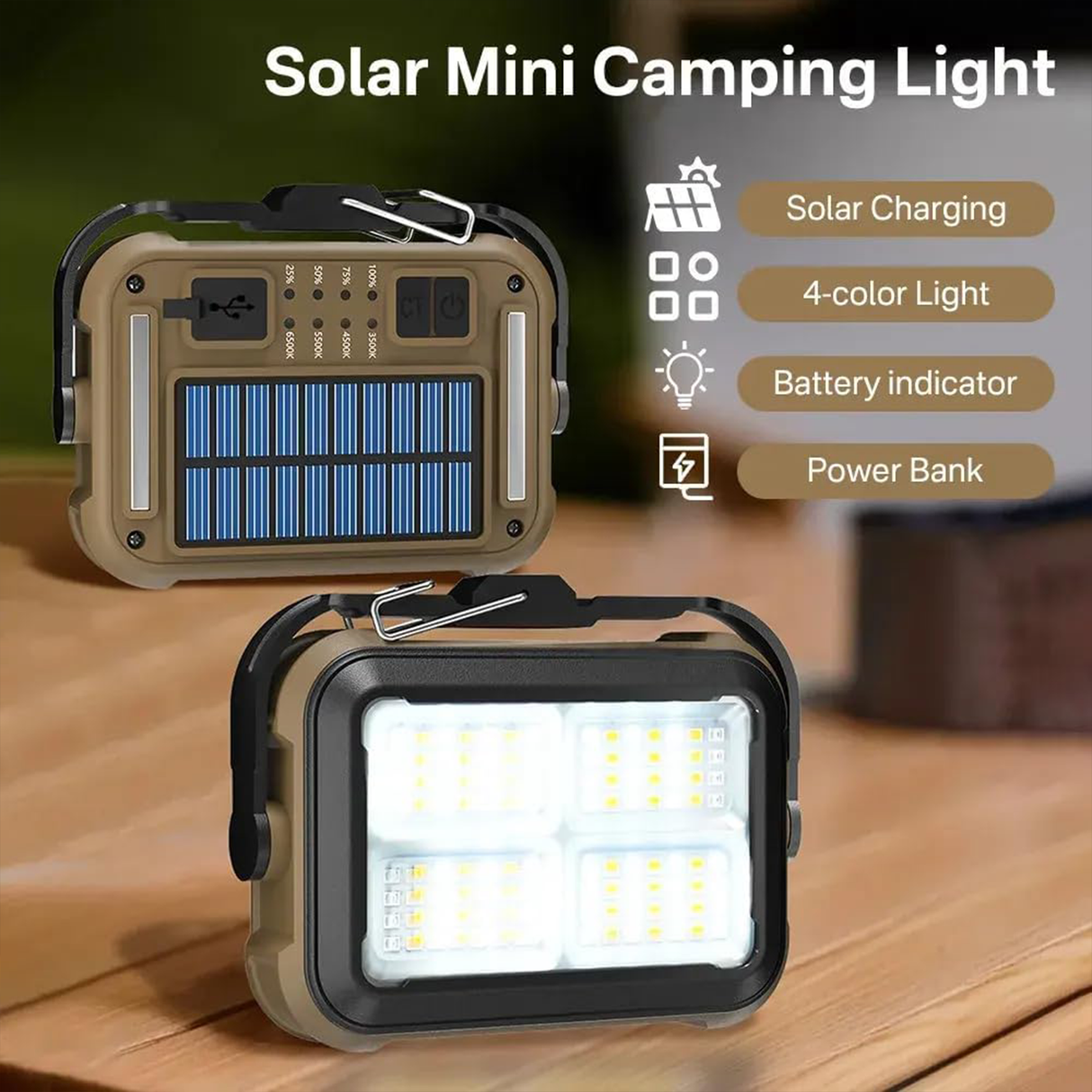 Solar Work Light Type-C with Hook & Magnetic Base – Multi-Function LED | Multi-Function LED | SASKA Trading