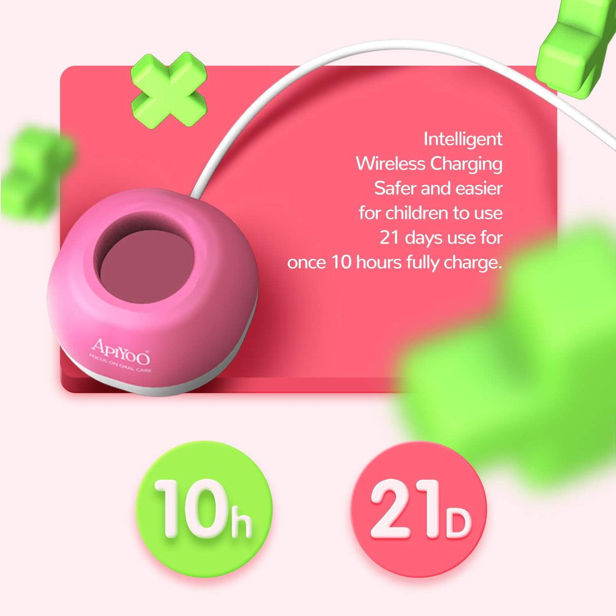 Apiyoo A7 Sonic Electric Kids Toothbrush | Electric Toothbrush | SASKA Trading